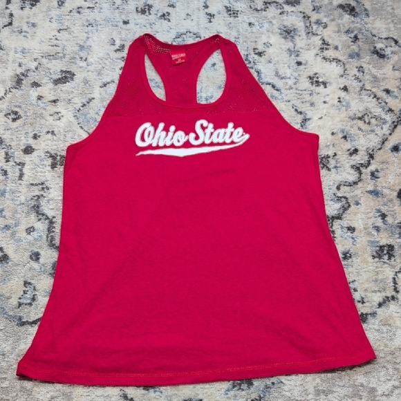 Ohio State Buckeyes Womens XL Racerback Tank Top Red Mesh Athletic NCAA Fan Gear - Picture 1 of 7
